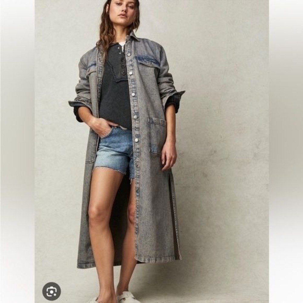 Free People Anna Lou Denim Duster